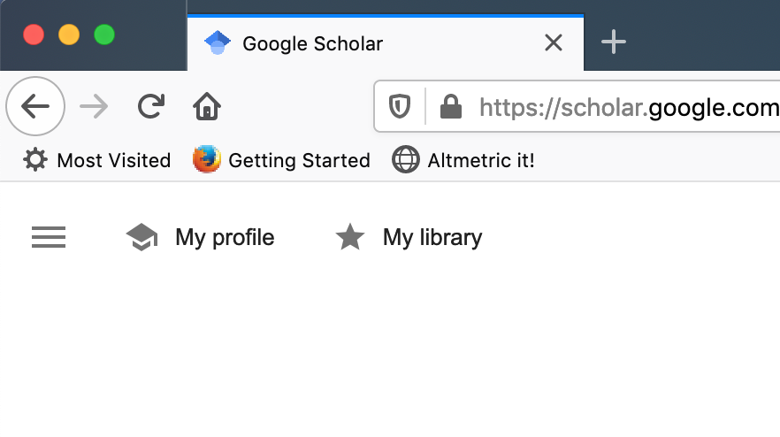 Open the Google Scholar Menu